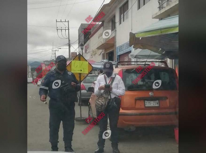 Infracción por no traer cubre bocas