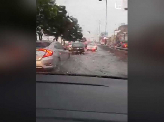 Inundación en el puente de Sendero