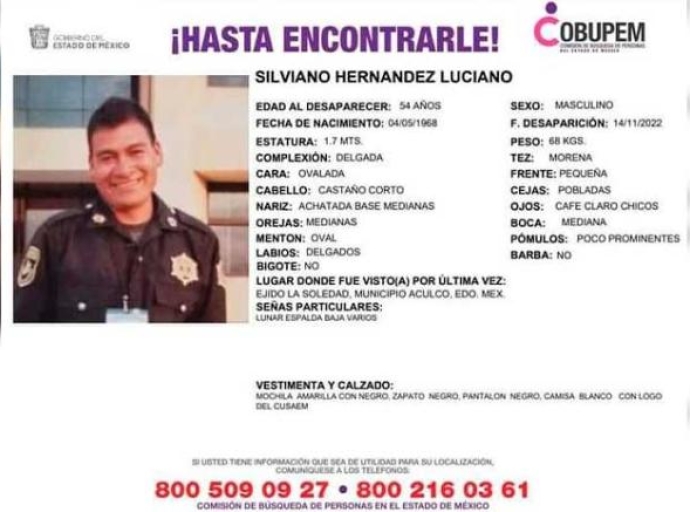 Sin rastro de Silviano Hernández; guardia de CUSAEM desaparecido