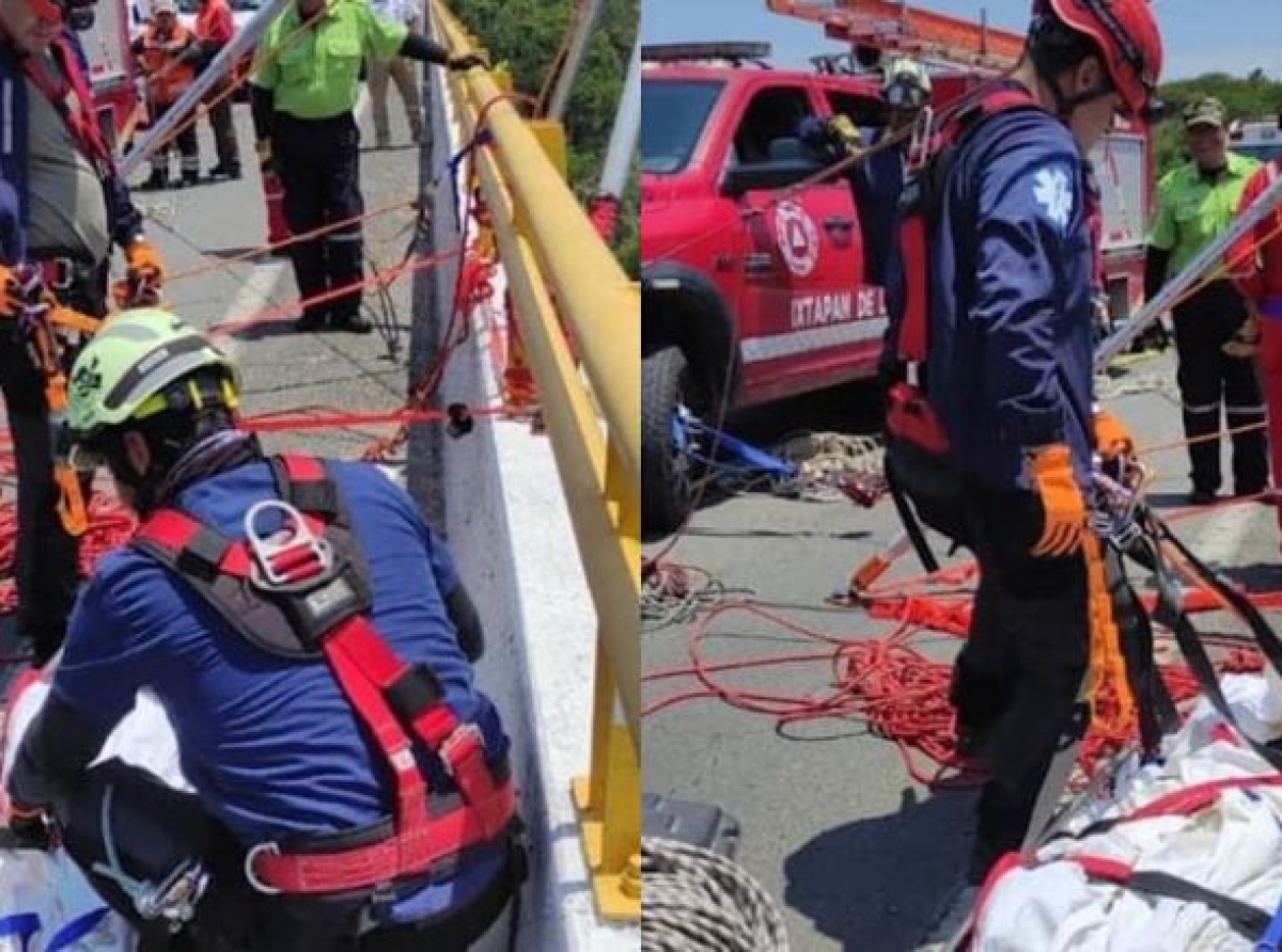 Encuentran tres cuerpos en el Puente Calderon en Ixtapan de la Sal