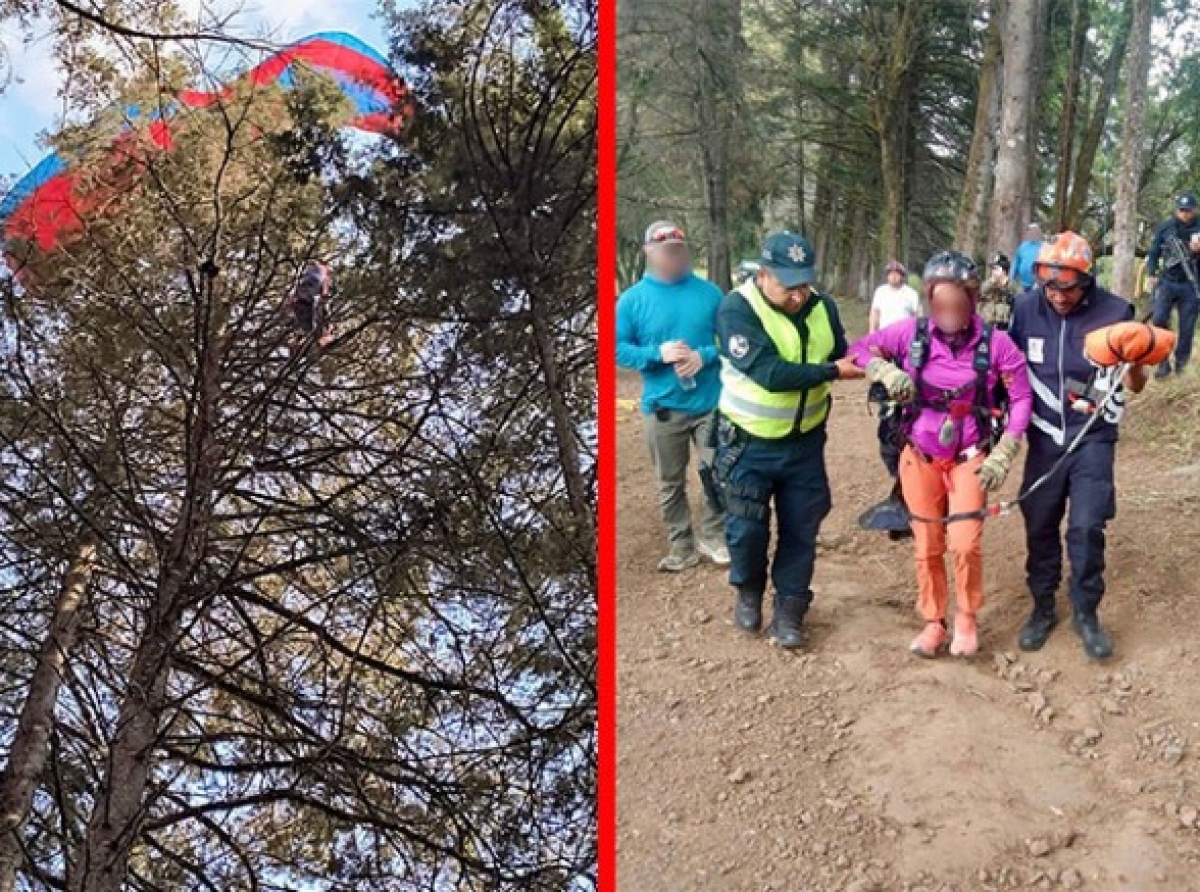 Rescatan a turista extranjera atrapada en un árbol