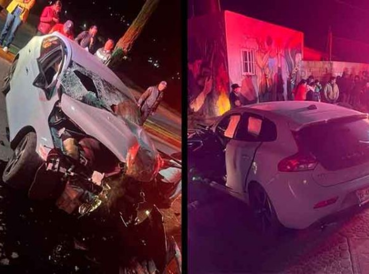 Auto queda destrozado tras choque