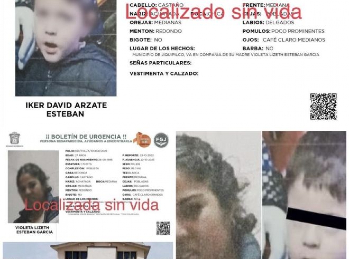 Madre y su pequeño hijo son asesinados