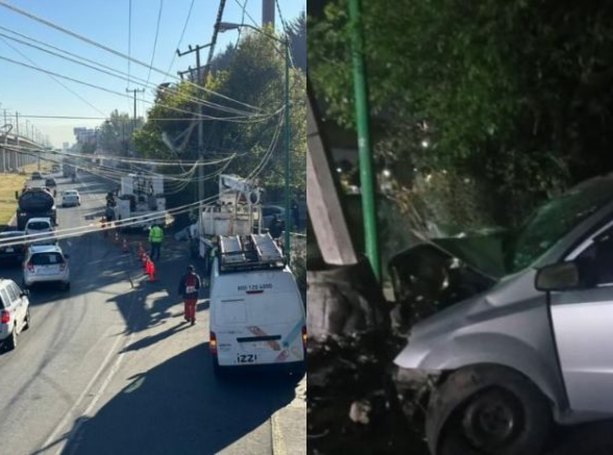 Pierde el control, choca contra poste 