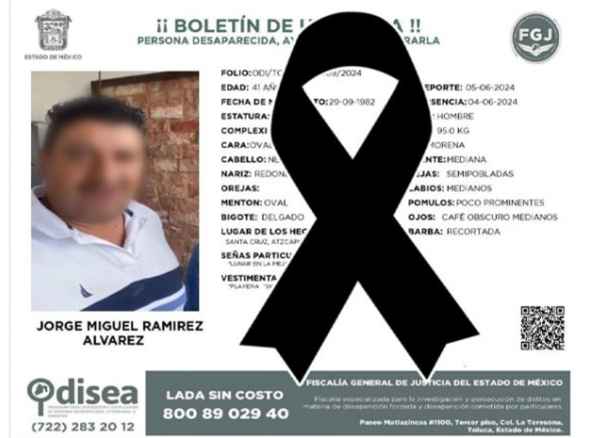 Hallan sin vida a Jorge Miguel