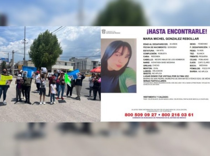 Bloquean por desaparición de jovencita