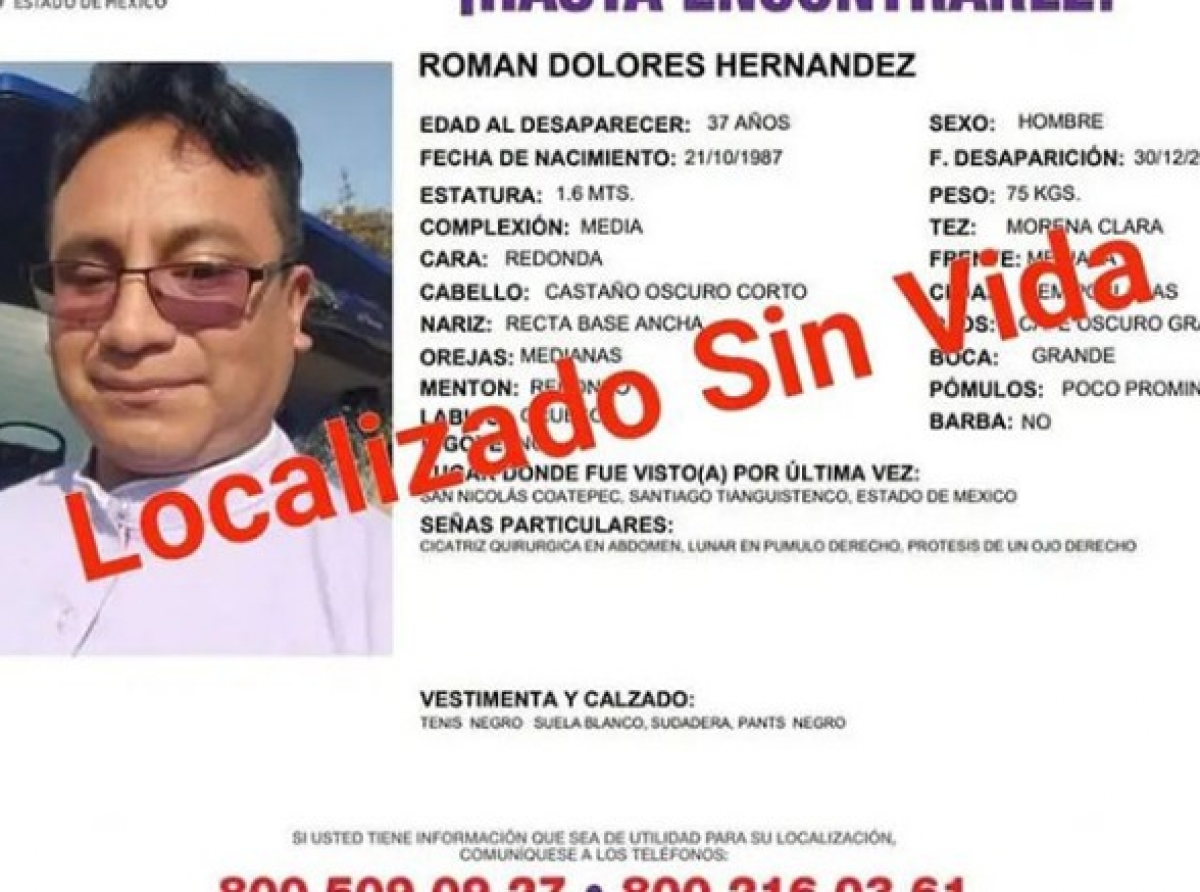 Hallan sin vida a profesor desaparecido