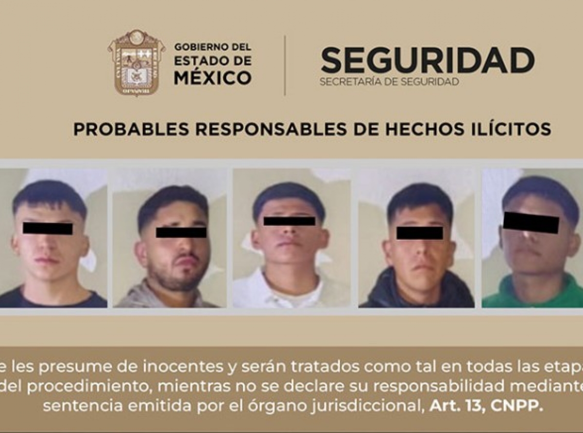 Caen cinco narcomenudistas con droga y arma tras persecución 