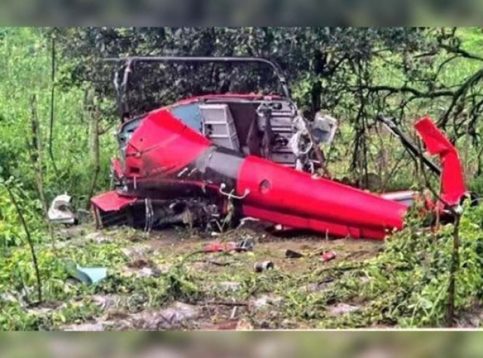  Transportaba oro el helicóptero que se estrelló 