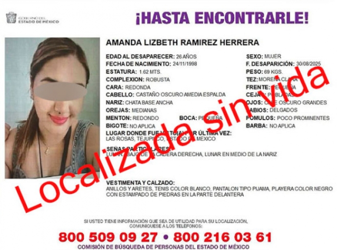 Localizan sin vida a maestra de 26 años desaparecida