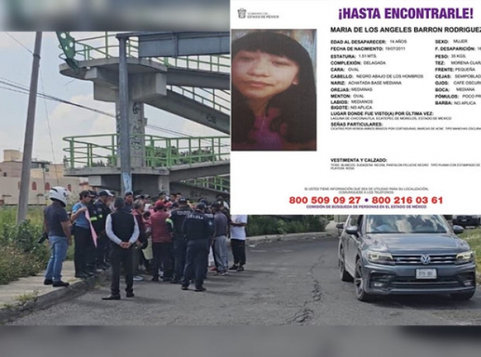 Bloquean avenida Central; exigen localizar a María de los Ángeles, adolescente desaparecida 