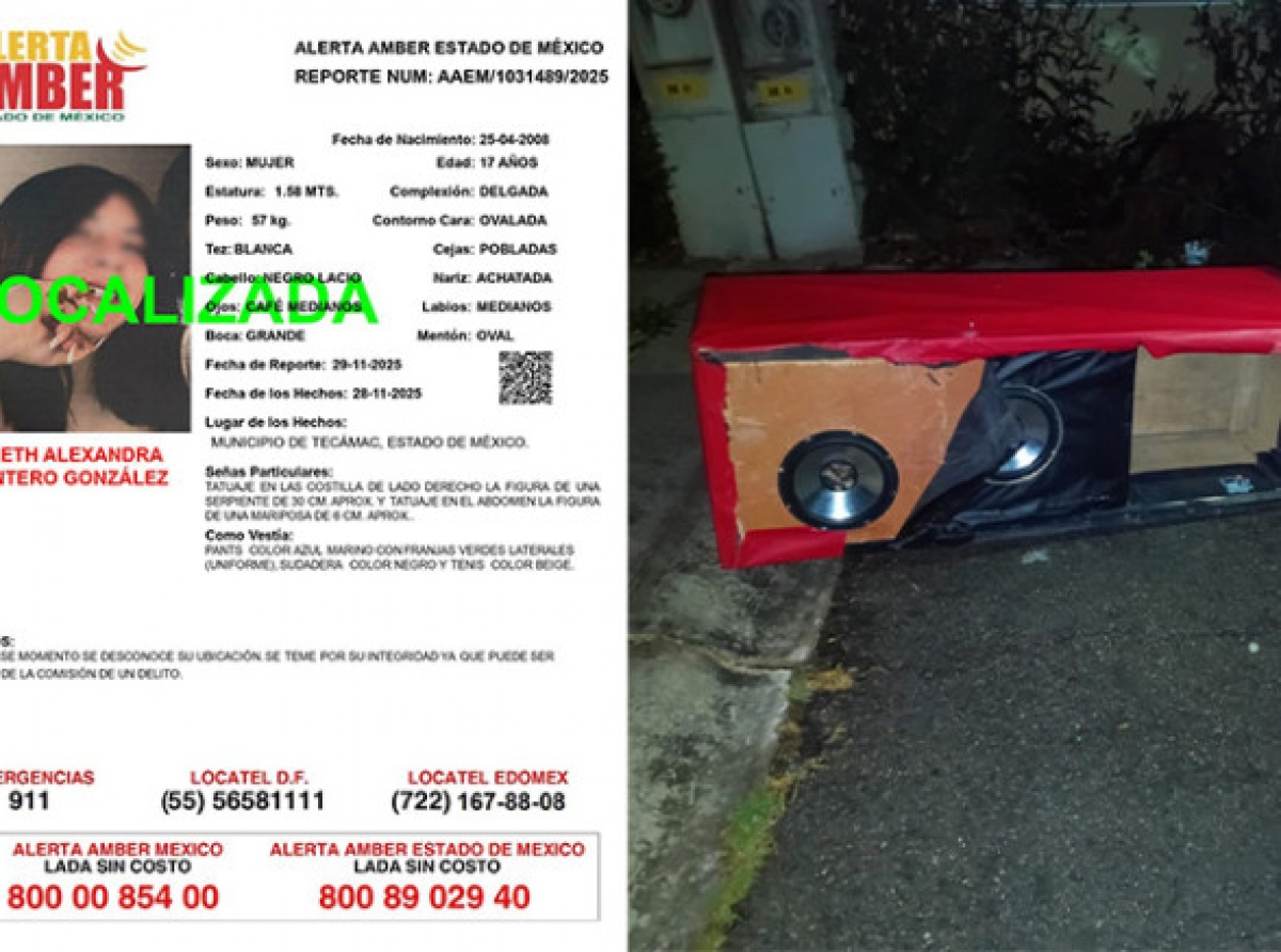 Localizan a adolescente desaparecida en Ecatepec