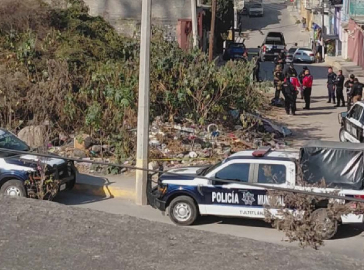 Hallan bolsas con restos humanos en Tultitlán