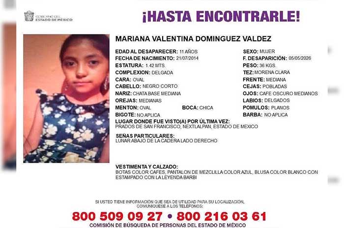 Hallan restos humanos durante búsqueda de Mariana